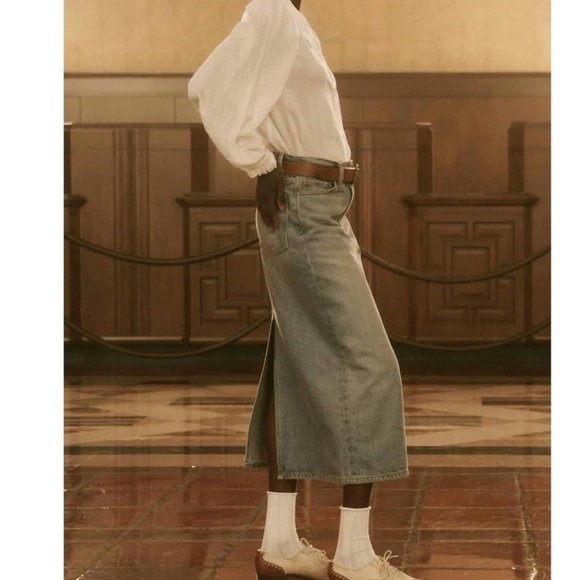 NEW THE GREAT. column skirt in monterey wash NWT SZ 29 - Picture 3 of 9